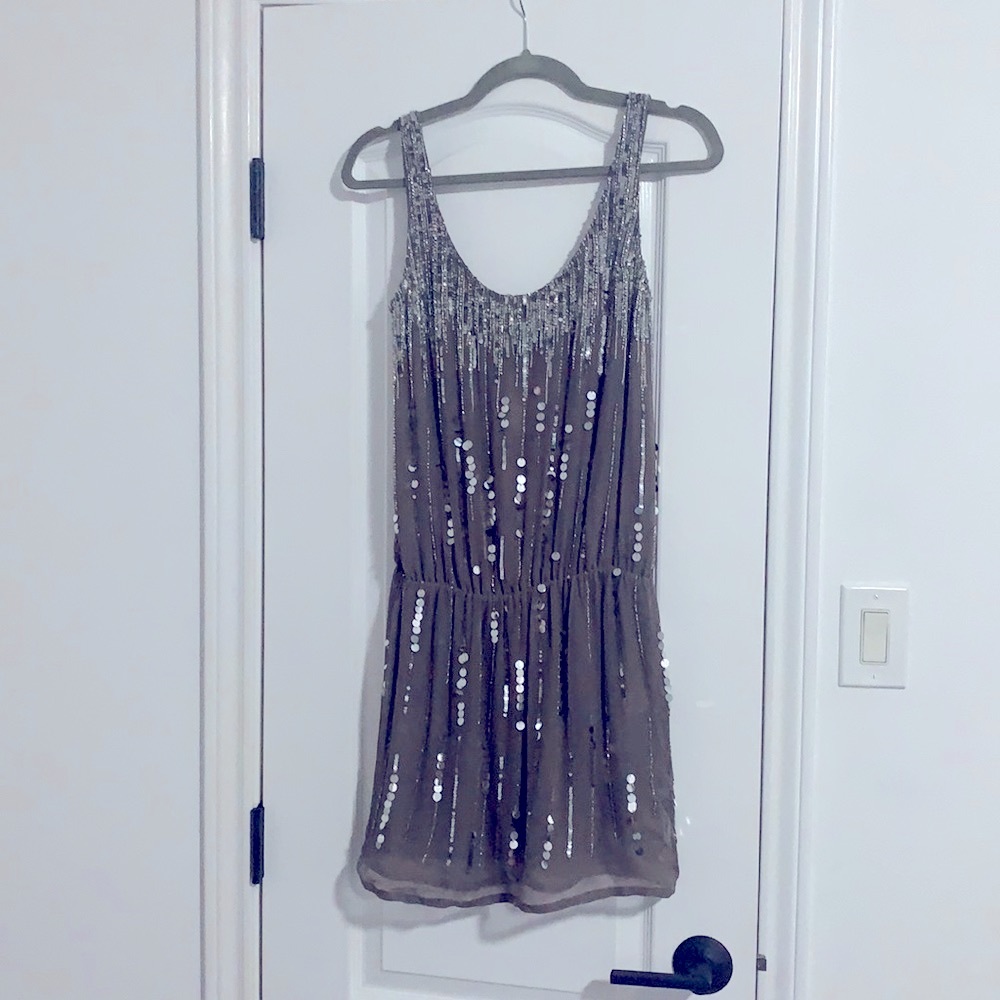 NWT Arden B Sequin/Chiffon Tank Dress